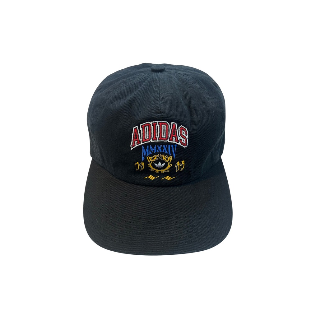 Adidas Originals MMXXIV 1949 Embroidered Dad Hat Black Adjustable Strapback Cap
